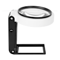 Miniatyrbilde 1 av 5: Foldbar 3,5x 25x Forstørrelsesglass med LED-lys og stativ, perfekt for nært arbeid og lesing