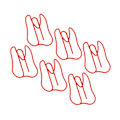 Miniatyrbilde 5 av 8: 100 STK Papirklips Metall Multifunksjonell Papir Memo Bærbar Kontorklips for Document Red