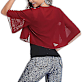 Miniatyrbillede 3 af 4: Hærgrøn Chiffon Kortærmet Bolero Shrug Cardigan til Kvinder