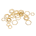 Miniatyrbild 6 av 8: 30 st hexagonala stickstygnsmarkörer Platteringsprocess Blekningsresistent zinklegering för DIY Craft Gold