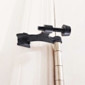 Miniatyrbilde 4 av 5: 4x Svarte Dørstoppere med Hengselstift - Med støtfangerbeskyttelse - Enkel å installere - Forhindrer skade på vegger og dører - Solid og justerbar_SZXM
