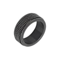 Miniatyrbillede 6 af 8: 8MM Herre Spinner Ring Lydløs Titanium Stål Cool Angst Ring til Angst Stress Lindring Sort Nr. 10 62,4mm / 2,5in