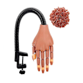 Miniatyrbild 1 av 5: Nagelträningspraktikhand - Flexibel Rörlig Falsk Hand för Manikyrövning