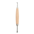 Miniatyrbilde 1 av 8: Leathercraft modellering Carving Tools Lett trehåndtak DIY Lær Press Rub Tool for Lær Press Rub/Edge Skiving