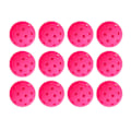 Miniatyrbild 3 av 8: 12 st 74 mm 40 hål Pickleballs PE-plast Hög elasticitet Pickleball Utomhus Hålbollar Rosa