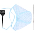 Miniatyrbild 5 av 8: Hair Highlights Cap Set Återanvändbar Highlight Cap med hårfärgningsborstar kroknål