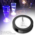 Miniatyrbillede 5 af 8: Cup Wine Bottle Coaster med skiftende LED-lys Sort Shell Hvidt lys Intet batteri inkluderet