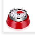 Miniatyrbillede 1 af 5: Retro Magnetisk Køkken Timer (Rød)