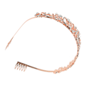Miniatyrbillede 8 af 8: Brudekrone Rhinestone Elegant Glitrende Bryllupsprinsessekrone til Halloween Rose Gold