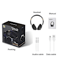 Miniatyrbilde 2 av 5: Trådløse Bluetooth Over-Ear Hodetelefoner, Stereolyd, Dyp Bass, 20 timer Spilletid, Myke Øreputer for Hjemmereise Svart