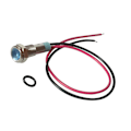 Miniatyrbillede 5 af 5: 2 stk. 220V 6mm Signal Strømforsyning LED Metal Indikator Lys Lampe Blå & Rød-