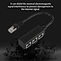 Miniatyrbillede 5 af 6: Ethernet-forlængerkabel 1 han-til-3-hun-port Overførselsstik splitter