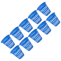 Miniatyrbillede 3 af 8: 10 STK Plantekurv Hydroponisk dyrkningskurv Plastic Plant Mesh Cup til altan HaveBlå