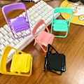 Miniatyrbillede 5 af 5: 10 stk. Mini Foldbare Stole, Små Foldbare Stol Legetøj, Mini Foldbar Stol Telefonholder Sort