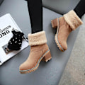 Miniatyrbillede 2 af 3: Vintervarme Flock Ankle Boots til Kvinder