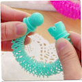Miniatyrbillede 3 af 5: 8 STK. / PAKKE Magisk Donut Krøllejern Cirkel Spiral Plastik Hårkrøller Ringlets Bølge Frisure Maker DIY Hårkrølle Værktøj