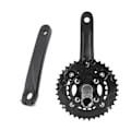 Miniatyrbild 4 av 8: 170mm Mountainbike vevparti cykel vevparti ihålig integrerad vev 104BCD central axel modifierad dubbel skivvev 38T svart