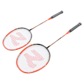 Miniatyrbillede 8 af 8: 1 par badmintonketsjer i carbonlegering - integrerede badmintonketsjere med opbevaringspose til træning og konkurrence