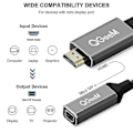 Miniatyrbillede 5 af 5: Qgeem HDMI Single Til Mini Dp Konverter Adapter Kabel UHD 4K@30hz Plug-E