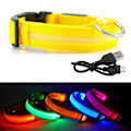 Miniatyrbillede 3 af 5: USB Genopladelig LED Hunde Halsbånd Blinkende Lysende Sikkerheds Natlys S blå