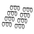 Miniatyrbillede 7 af 8: Genanvendelige 3-huls metalringe til gør-det-selv-perler, sort