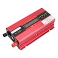 Pikkukuva 7 / 8: Punainen modifioitu siniaaltotehoinvertteri DC 12V/24V AC 110V:iin, jossa kaksi AC-pistorasiaa, USB-latausportti ja LCD-näyttö