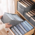 Miniatyrbild 5 av 7: Byxa Organizer Förtjockad non-woven tyg Kläder Låda Organizer Byxor Förvaringslåda