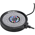 Miniatyrbillede 1 af 5: 2025 Egnet Akvariefisketank Luftgardin Boblesten Disk med 12 Flerfarvede LED'er