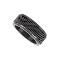 Miniatyrbillede 3 af 8: 8MM Herre Spinner Ring Lydløs Titanium Stål Cool Angst Ring til Angst Stress Lindring Sort Nr. 10 62,4mm / 2,5in