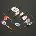 Miniatyrbillede 6 af 8: Roterende metal pailletter fiskekrog Kunstigt fiske lokker agn fiskegrej tilbehør