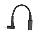 Miniatyrbillede 3 af 8: USB C hun til 2,5x0,7 mm DC han adapter 100W 5A 20V understøtter PD hurtigopladning USB Type C til DC adapter til bærbar computer