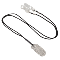 Miniatyrbilde 6 av 8: BTE Sound Aid Clip Protector A312 Black Rope Fiksering Transparent lydforsterker Lanyard Clip S Binaural