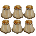 Miniatyrbillede 1 af 8: 6 stk. Hjemmetekstil Lampeklokke Bordlampe Dæksel Tilbehør til E14 Lysekrone Vægskinne
