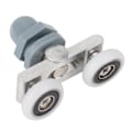 Miniatyrbillede 2 af 8: 4 stk. holdbare dobbelte skydedørsrulleskinner til badeværelsesglasdør (23 mm)