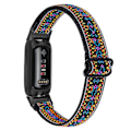 Pikkukuva 1 / 5: Fitbit Inspire 3 Elastinen Punottu Nylon Solo Loop Urheilukellohihna - Musta5