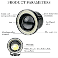 Pikkukuva 5 / 5: Universal pyöreät LED-sumuvalo Angel Eyes Halo Ring -ajovalot, 2 kpl