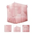 Miniatyrbillede 6 af 8: Luksus Princess 3 Sideåbninger Stolpeseng Gardin Baldakin Netting Myggenet Sengetøj (Pink S)