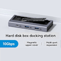 Miniatyrbild 4 av 5: M.2 SSD-kapsling Magnetiskt lock Extern hårddiskväska