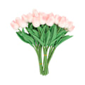 Miniatyrbillede 7 af 8: 30 stk. Kunstige Tulipaner Blomster Innovative Simulation Håndlavede PU Falske Tulipaner til Hjem Bryllup Fest Dekoration Peach Pink