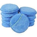 Miniatyrbillede 1 af 5: 10-pak Mikrofiber Bilvoks Applikator Puder med Rund Elastik Poleringssvamp til Diameter Bil Blå
