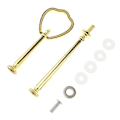 Miniatyrbillede 4 af 5: 5 x 2-lags perler skjold top kage stand rack håndtag montering hardware stang guld