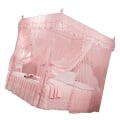 Miniatyrbilde 6 av 8: Luxury Princess 3 sideåpninger Stolpeseng Gardin Baldakin Netting Myggnett sengetøy (rosa M)