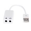 Miniatyrbilde 7 av 8: Hvit USB 2.0 Channel Virtual 7.1 effekt Xear 3D Audio Lydkort Adapter For XP