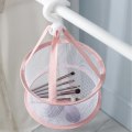 Miniatyrbillede 3 af 5: Makeup Børste Netkurv Skønhed Æg Makeup Svampværktøj Hængende Tørring Opbevaringskurv Pink 20cm