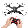 Miniatyrbild 2 av 8: Fällbar drönare 4K högupplöst kamera WIFI realtidsöverföring drönare QuadcopterBlack