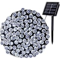 Pikkukuva 1 / 5: Ulkovalaistus - 200 LED:n aurinkoketju, kylmä valkoinen, joulukoriste