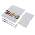 Miniatyrbillede 1 af 8: Akvarelfarvesæt Hjem Udendørs Lyse Farve Perleskinnende Akvarelpigment med Box24 farver Perleskinnende maling