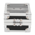 Miniatyrbillede 6 af 8: Sømborebits Opbevaringsboks 25 huller Gennemsigtig Clamshell Lock Design Støvtæt sømborebits Desktop Container Sort