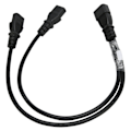 Miniatyrbild 2 av 8: Enkel C14 till Dual 5 15R C13 sladd Kort Power UPS Server Y Splitter Adapter Kabel för PC Monitor Printer