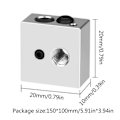 Miniatyrbild 4 av 5: Extruder + Halsrör och Mässing Extruder Munstycke och Värmeblock Hotend För Mk8 Makerbot Anet A8 3D-skrivare Zekai